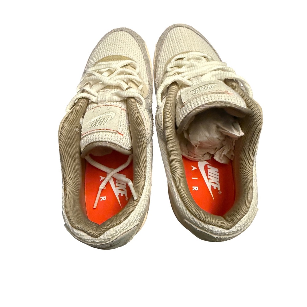 New Nike Men's Air Max 90 Size 7 Sail Light Bone Orange Sneakers No Box - Picture 11 of 11